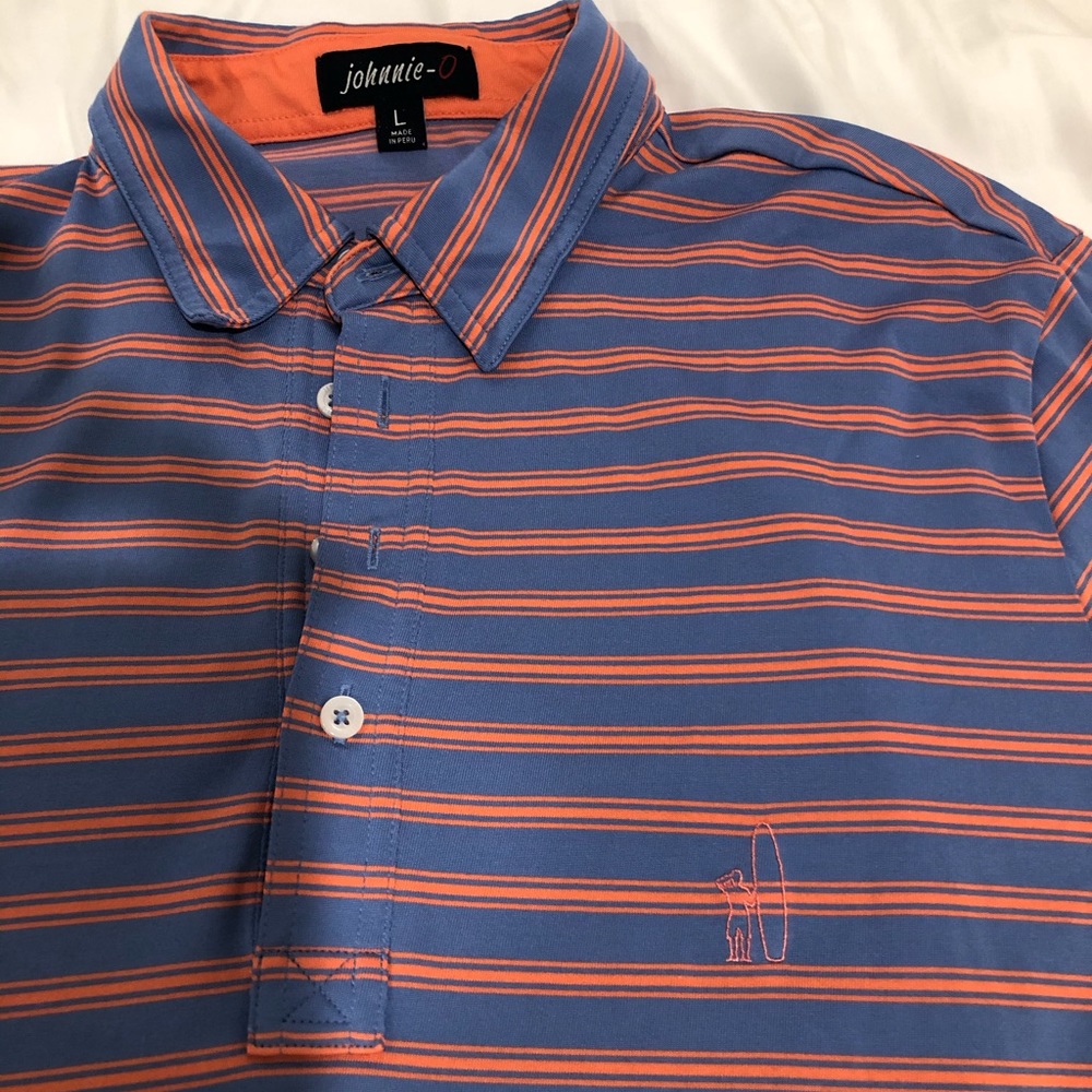 Johnnie-O polo. Size large slim fit.